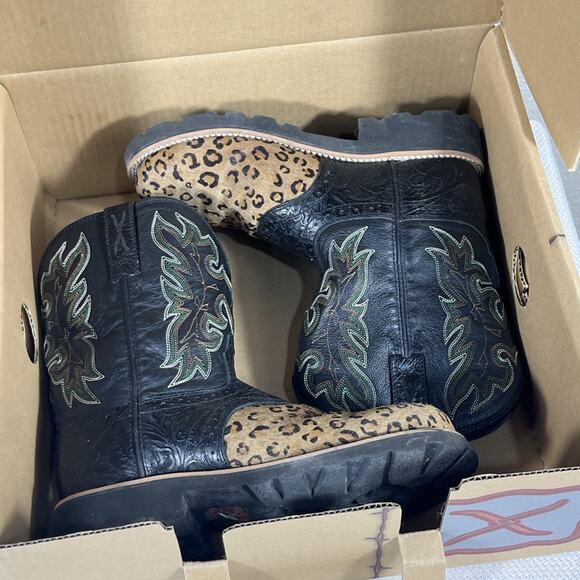 Twisted X All Around Boots 9” Womens‎ Size 7.5 M WAB0001 Leopard Print - Picture 13 of 14